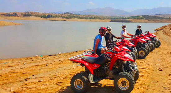 full-day quad bike adventure to agafay desert & takerkoust lake in marrakech