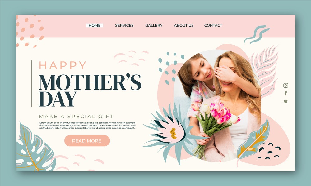mother's day landing page